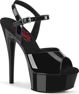 Produktbild von EXCITE-609 Damen Sandale von Pleaser, Schwarz Glanz , EU 39, US 9