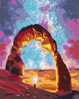 Produktbild von Zuty - Malen nach Zahlen - GRAND CANYON UND WELTRAUMHIMMEL, 40x50 cm, ohne Keilrahmen