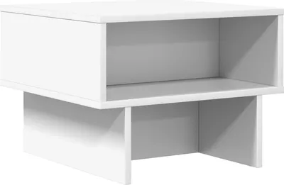 Image de vidaXL Table basse blanche 48 x 46 x 35 cm Bois composite