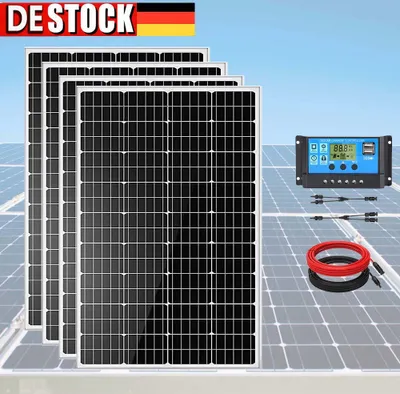 Produktbild von 400W Solaranlage Komplettpaket Mono Solarmoduls Solar Set Inselanlage Wohnmobile