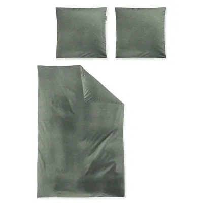Produktbild von Irisette Edel-Feinbiber Bettwäsche-Garnitur Koala 8544  Farbe grün  135x200+80x80cm