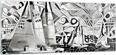 Produktbild von Bilder auf glas - Abstraktion modern - 100x40cm - Glasbilder - Wandbilder - Kunstdruck - zum Aufhängen bereit - Wanddekoration aus Glas - Glas Bilder - Wandbild auf Glas - Einteilig - GAB100x40-3479