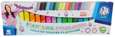 Obrázok produktu pre Štvorcová plastelína, 18 farieb, Muffinaart Astra
