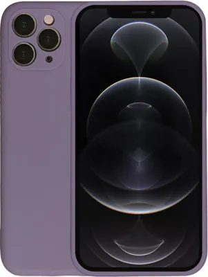 Produktbild von Handyhülle für iPhone 12 Pro  Silikonhülle - Backcover Siliconen Case - Lila Grau