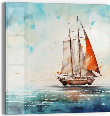 Produktbild von DEQORI Magnettafel Glas 30x30 cm 'Meeresträumerei' beschreibbar Whiteboard Pinnwand Küche