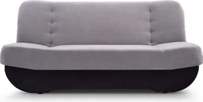 Produktbild von MOEBLO Schlafsofa PAFOS – Sofa Kippsofa Klappsofa Click-Clack Couch mit Bettkasten und Schlaffunktion (BxHxT): 192x90x87 cm (SORO 90 + SOFT 11 - Grau + Schwarz Kunstleder)
