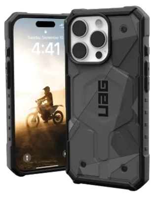 A smartphone case is shown next to a smartphone.