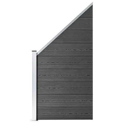 Immagine prodotto di Set Pannelli di Recinzione in WPC 1138x(105-186) cm Nero