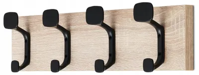 Produktbild von FURNITECO BERLIN Wandgarderobe Loft Eiche Sonoma 4 Haken