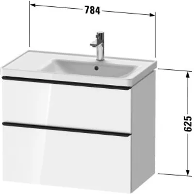 Produktbild von Duravit DE43580BD550000 DN WTU WH 784x452x625 Az 1 Ei mr Mt