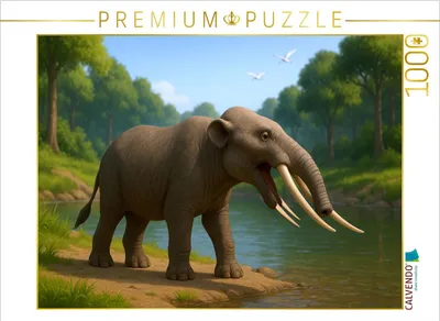 Produktbild von CALVENDO Puzzle Gomphotherium - ausgestorbene Urtiere | 1000 Teile Lege-Größe 64x48cm Foto-Puzzle für glückliche Stunden