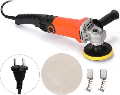 Produktbild von Elektrische Auto-Poliermaschine - Polierer 220V - 1200W Leistung - Stufenlos bis 8000 U/min - Für Wachsen und Polieren - Silber