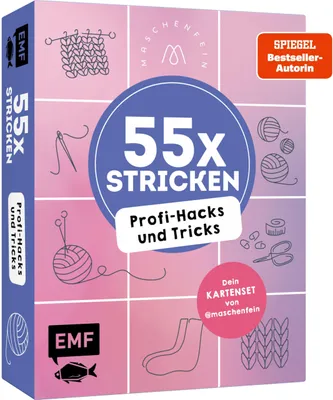 Obrázok produktu pre 55 x stricken - Profi-Hacks und Tricks | Dein Kartenset von @maschenfein