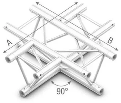 Produktbild von Studioking Truss Dreiecks-Traverse 90 Grad 4-Weg Horizontal