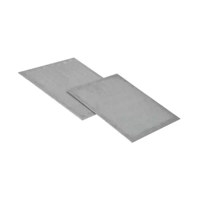 Two rectangular metal grease filters are shown on a white background.