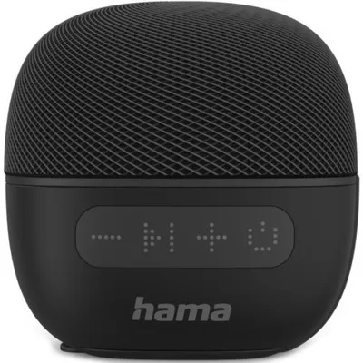 A black Hama Bluetooth speaker is shown from the front on a white background.