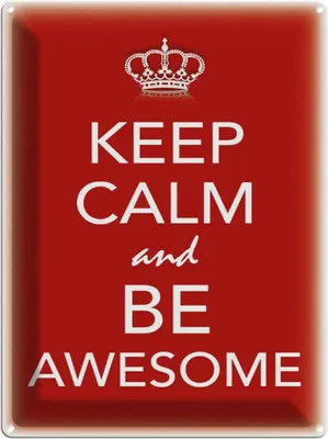 Produktbild von vianmo Blechschild 40x30 cm Keep Calm and be Awesome
