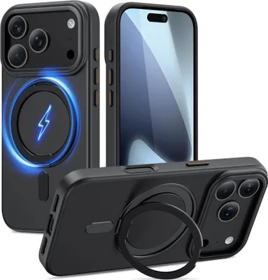 Immagine prodotto di Tech-Protect Magring Custodia Magsafe per Iphone 17 Pro - Nero opaco