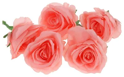 Produktbild von Künstliche Rosenköpfe, 5 Stück, für Gesteckdekorationen - Lachsfarben