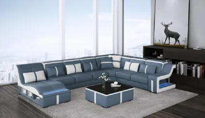 Obrázek produktu pro Rohová Sedačka Ve Tvaru U Kůže Nový Design Gauč