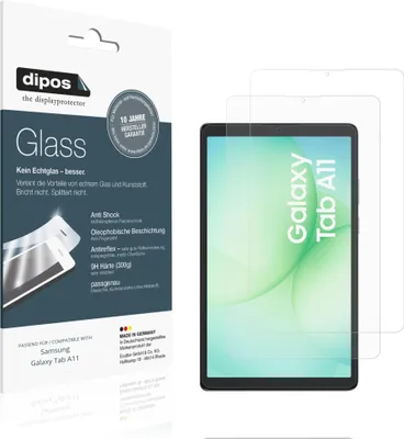 Image de 2x Protection ecrán pour Samsung Galaxy Tab A11 mat Verre souple Film Protecteur 9H dipos