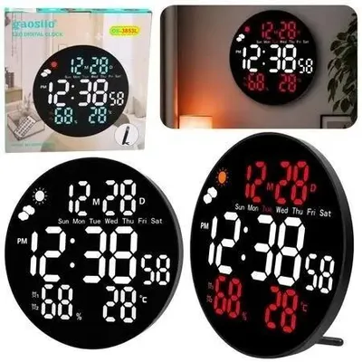 Imagen del producto de Reloj de pared digital LED con fecha y temperatura... - Leantoys