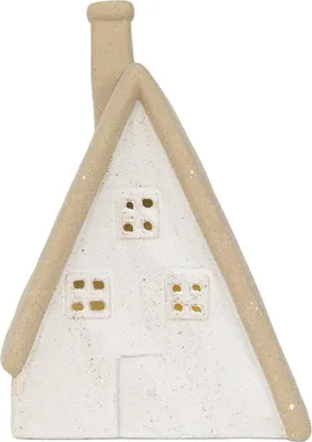 Produktbild von Clayre & Eef Dekoratives Haus mit LED 9x7x13 cm Beige Keramik