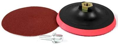 Produktbild von Falon-Tech Elastische Schleifscheibe 125mm mit Klett & Bohreradapter