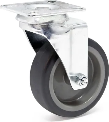 Produktbild von Wiltec Lenkrolle 75mm bis 75kg mit Kunststoffrad und Anbauplatte Transportrolle leiser Lauf, ungebremst Möbelrolle Laufrolle Möbel-Lenkrolle