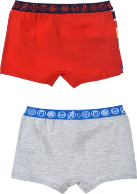 Produktbild von Avengers Jungen Boxershort Unterwäsche Unterhose 2er Set Weiß + Grau      , Größe:134-140