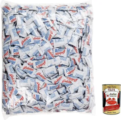 Produktbild von Galatine - Caramelle al Latte, Busta di Tavolette al Latte, lollipop, Bonbon, Milch Geschmack Süßigkeiten, Umschlag von Milchtabletten, Beutel 2,5 Kg + Italian Gourmet polpa 400g