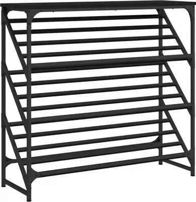Obrázok produktu pre vidaXL Stojan na topánky čierny 90x30x85 cm Drevo Materiál