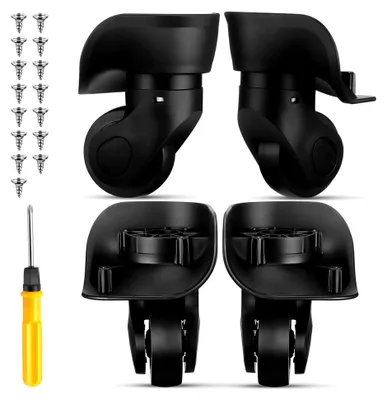 Produktbild von 1 Paar Ersatzrollen für Koffer - Ersatzräder für Weichschalen Hartschalen-Koffer Universal Kofferrollen Koffer Rollen Ersatz Gepäck Räder Ersatzrollen Gepäckräder Schwenkräder