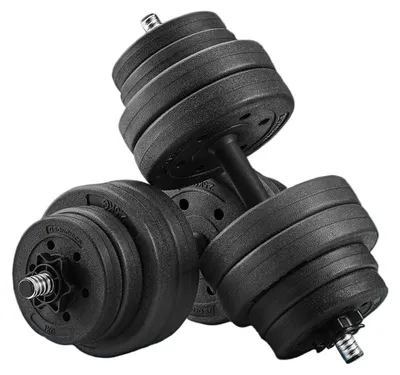 Produktbild von Verstellbares Hantelset - Heimfitness - platzsparend - Schwarz - 10/16/20/26/30 kg