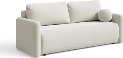 Obrázek produktu pro Rozkládací pohovka LUNA – Krémová – Úložný prostor – Snadné čištění – 2místná – 3 polštáře v balení – Moderní design
