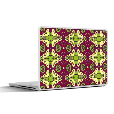 Produktbild von MuchoWow® Laptop Aufkleber Sticker Cover Muster - Dekoration - Grün 25x18 cm - Laptop-Deko