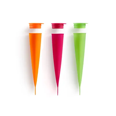 Produktbild von 3er SET EISFORMEN Silikon Eisförmchen Eismaker Wassereis LEKUE
