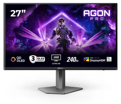Obrázek produktu pro AOC G2 AG276UZD, 67,3 cm (26.5"), 3840 x 2160 px, 4K Ultra HD, OLED, 0,03 ms, Černá