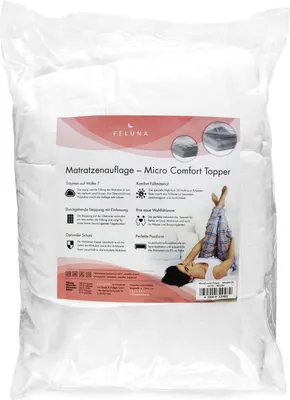 Produktbild von Mikrofaser Matratzen-Topper gepolsterter Matratzen-Auflage -  90 x 200 cm