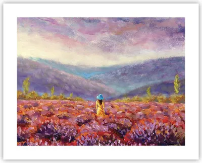 Produktbild von Poster - Poster ohne Rahmen - Feld Frau Landschaft - 50x40 cm - Wand Bild - Wanddeko - Wandbilder - Kunstposter - Wandposter - Bilder - Kunstdruck - Wanddekoration - Wandbild - P2XAA50x40-5074