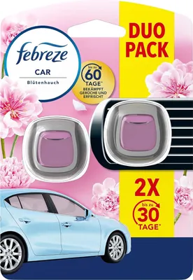 Produktbild von Febreze Car Lufterfrischerclip Blütenhauch Auto Lufterfrischer 2x2ml
