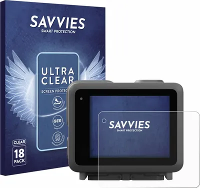 Produktbild von 18x Für GoPro Lit Hero Schutzfolie Savvies Displayschutz Display Schutz Folie Klar Transparent