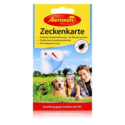 Produktbild von Aeroxon Zeckenkarte mit Lupe - Zeckenentfernung für Mensch und Tier (1er Pack)