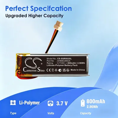 Obrázek produktu pro TECHTEK Baterie kompatibilní s [Sena] 50R 3-Button Spider RT1 Bluetooth, Communication System SP128, Communication System SP130 nahrazuje AHB822662A
