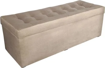 Obrázok produktu pre mg dizajnová čalúnená stolička, 45x120 cm, farba béžová - mäkký sedák, skladacia s úložným priestorom (143 l) vydrží zaťaženie do 100 kg