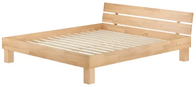 Produktbild von Geöltes Massivholzbett 200x200 Buche Großfamilienbett Doppelbett Zubehör wählbar 60.86-20Rollrost inkl.