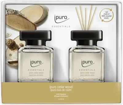 Produktbild von ipuro Raumduft Essentials Set Cedar Wood 2 x 50 ml