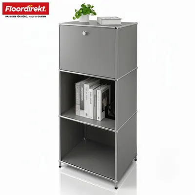 Immagine prodotto di Scaffale in metallo Concept Epure MK-107 Scaffale a 4 livelli con scomparto e ripiani richiudibili in vari colori