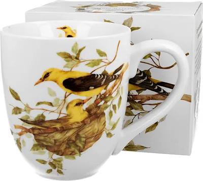 Obrázok produktu pre Porcelánový hrnček XXL Vtáčí svet Zlatá strnádka