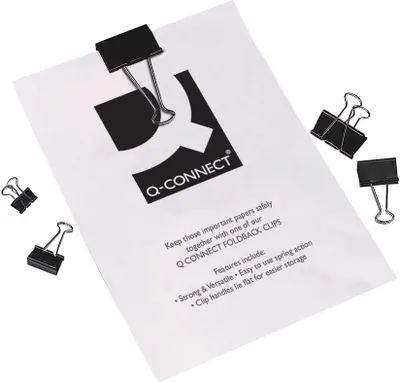 Produktbild von Klipy na dokumenty Q-CONNECT 19mm čierne 10ks